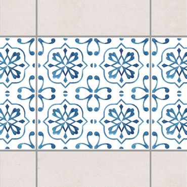 Autocolantes para azulejos Blue White Pattern Series No.4