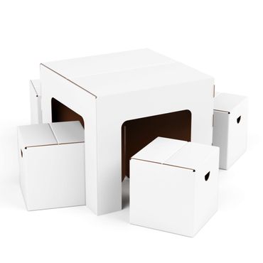 FOLDZILLA Mesa e cadeira infantil Kid's table and chairs set - White for colouring and stickers