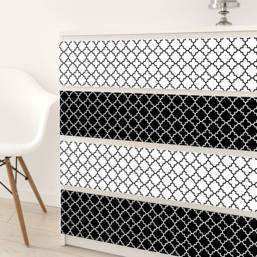 Papel autocolante para móveis Moroccan Tile Pattern Quatrefoil Set