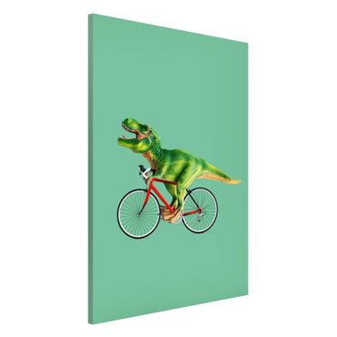 Quadros magnéticos Dinosaur With Bicycle