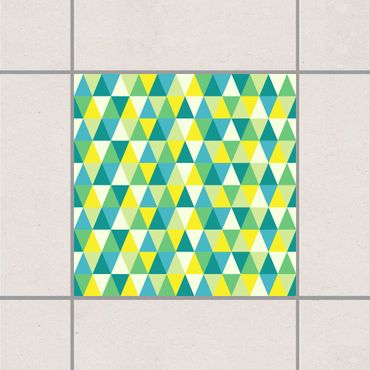 Autocolantes para azulejos Green Triangles