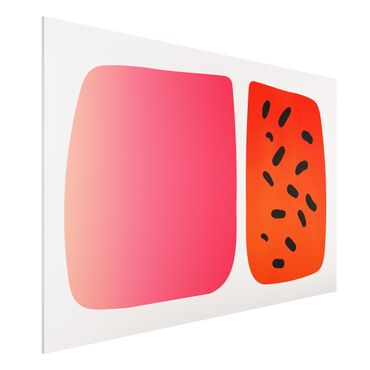 Quadros forex Abstract Shapes - Melon And Pink