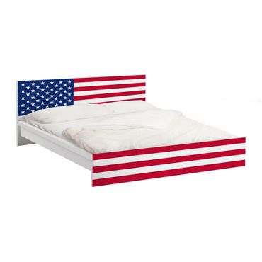 Papel autocolante para móveis Cama Malm IKEA Flag of America 1