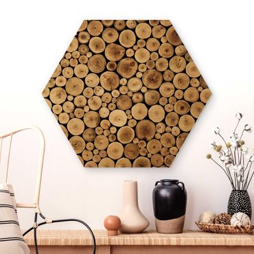 Quadros hexagonais Homey Firewood