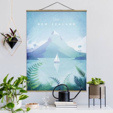 Quadros em tecido Travel Poster - New Zealand