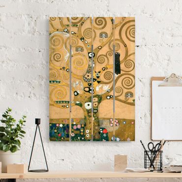 Quadros em madeira Gustav Klimt - The Tree of Life
