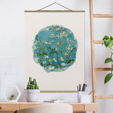 Quadros em tecido WaterColours - Vincent Van Gogh - Almond Blossom