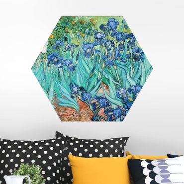 Quadros hexagonais Vincent Van Gogh - Iris