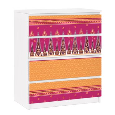 Papel autocolante para móveis Cómoda Malm Summer Sari