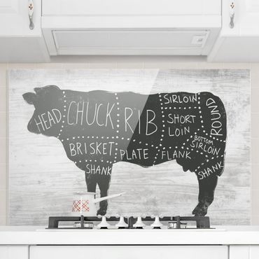 Painel anti-salpicos de cozinha Butcher Board - Beef