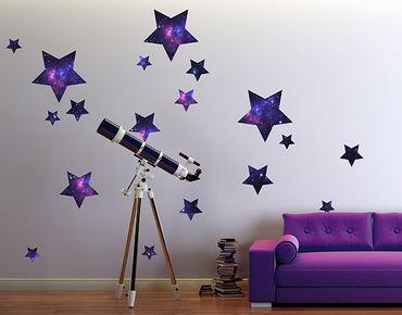 Autocolantes de parede No.542 Stars Galaxie 18s Set