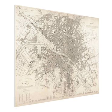 Quadros forex Vintage Map Paris