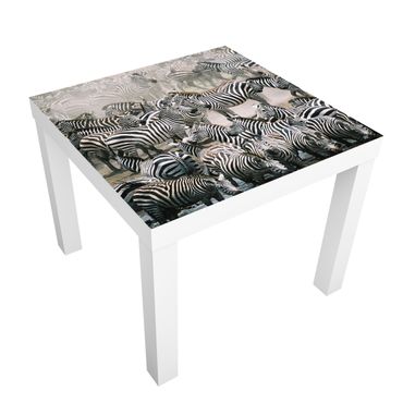 Papel autocolante para móveis Mesa Lack IKEA Zebra Herd