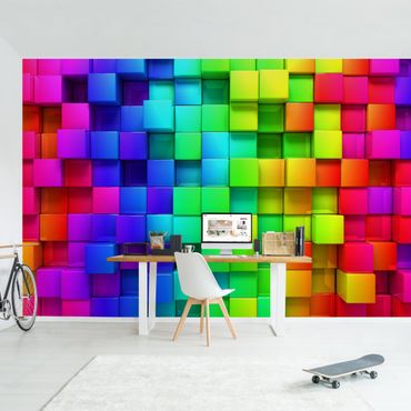 Mural de parede 3D Cubes