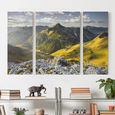 Telas decorativas 3 partes Mountains And Valley Of The Lechtal Alps In Tirol