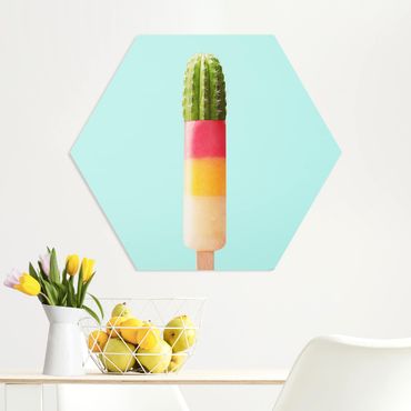 Quadros hexagonais Popsicle With Cactus