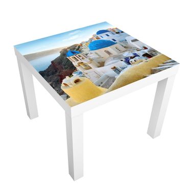 Papel autocolante para móveis Mesa Lack IKEA View Over Santorini