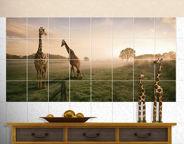 Películas para azulejos Surreal Giraffes