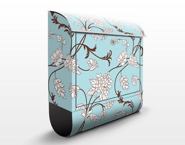 Caixas de correio Light-blue Floral Design