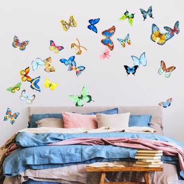 Autocolantes de parede Watercolour Butterflies Set