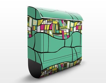 Caixas de correio Abstract Pattern Design Turquoise