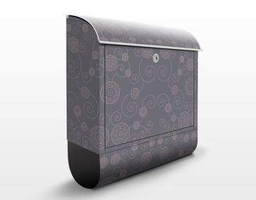 Caixas de correio Romantic Floral Pattern Grey