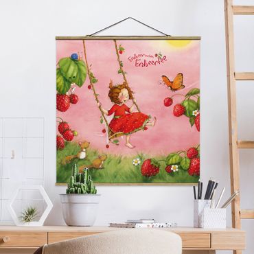 Quadros em tecido Little Strawberry Strawberry Fairy - Tree Swing