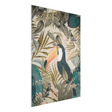 Quadros forex Vintage Collage - Toucan In The Jungle