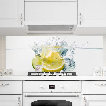 Painel anti-salpicos de cozinha Lemon And Lime In Water