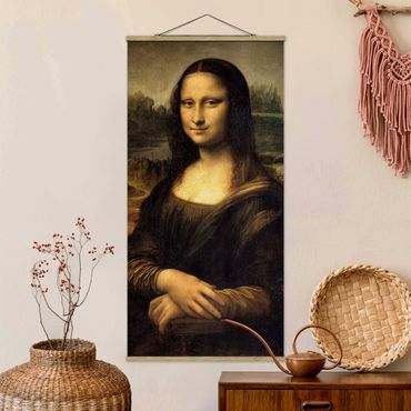 Quadros em tecido Leonardo da Vinci - Mona Lisa