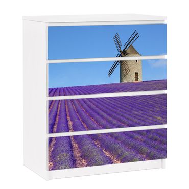 Papel autocolante para móveis Cómoda Malm Lavender Scent In The Provence