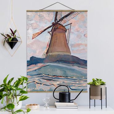 Quadros em tecido Piet Mondrian - Windmill