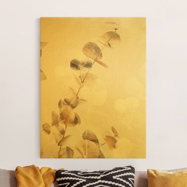 Telas decorativas Golden Eucalyptus With White I