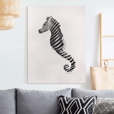 Telas decorativas Seahorse With Zebra Stripes