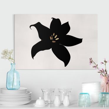 Telas decorativas Graphical Plant World - Orchid Black And Gold