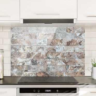 Painel anti-salpicos de cozinha Natural Marble Stone Wall