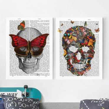 Telas decorativas 2 partes Scary Reading - Butterfly Mask Set I