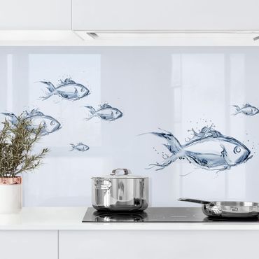 Backsplash de cozinha Liquid Silver Fish