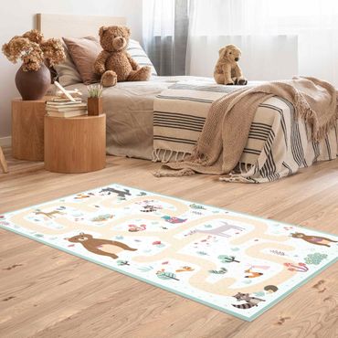 Tapete vinílico Playoom Mat Forest Animals - Friends On A Forest Path