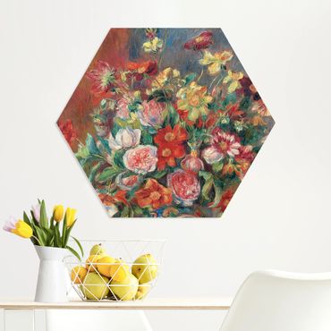 Quadros hexagonais Auguste Renoir - Flower vase