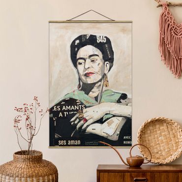 Quadros em tecido Frida Kahlo - Collage No.4