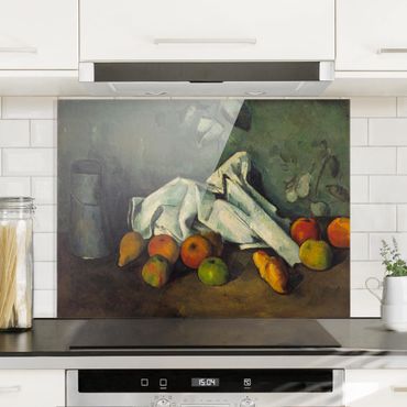 Painel anti-salpicos de cozinha Paul Cézanne - Milk Can And Apples