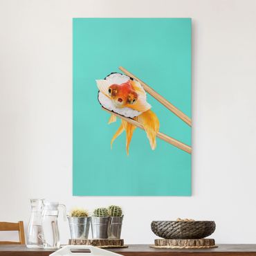 Telas decorativas Sushi With Goldfish