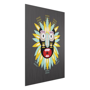 Quadros em alumínio Dibond Collage Ethnic Mask - King Kong
