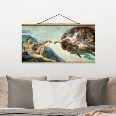Quadros em tecido Michelangelo - The Sistine Chapel: The Creation Of Adam