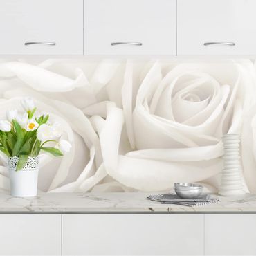 Backsplash de cozinha White Roses
