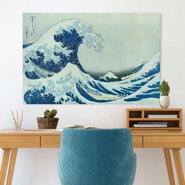 Telas decorativas Katsushika Hokusai - The Great Wave At Kanagawa
