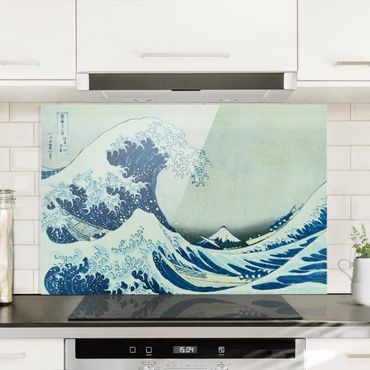 Painel anti-salpicos de cozinha Katsushika Hokusai - The Great Wave At Kanagawa