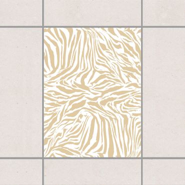Autocolantes para azulejos Zebra Design Light Brown