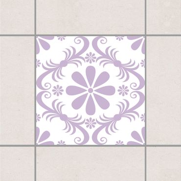 Autocolantes para azulejos Flower Design White Lavender